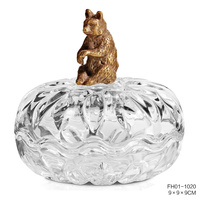 Pot en cristal européen créatif ornement de maison boîte à bijoux en céramique pour collations melon fruit anis étoilé pour décor de salon