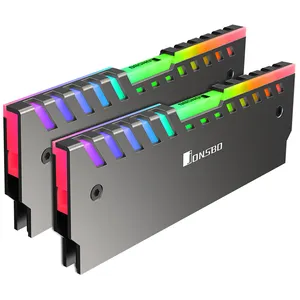 卸売 をjonsbo ram rgb-NC-2 2個メモリラムヒートシンククーラーサポートデスクトップマザーボードコントロールカラー12V RGBアルミニウム合金クーラー