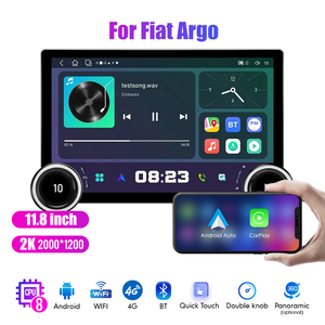 11,8 "Diamond Dual Knobs 2K QLED Screen 2 Din Android Car Radio para <span class=keywords><strong>Fiat</strong></span> <span class=keywords><strong>Argo</strong></span> Stereo Android <span class=keywords><strong>Auto</strong></span> Carplay - Product Image 3