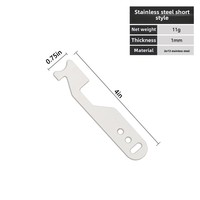 Outil à levier polyvalent en acier inoxydable Pince pour porte d'employé du feu Pince coulissante Pince à mains indiscrets Fournitures de serrurier