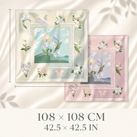 Écharpe en soie pour femme adulte, grande, carrée, 108x108, imprimée double face, épaissie, 19 Momme, en soie de mûrier, pour l'extérieur, toutes saisons