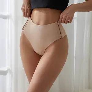 Celana T Desain Gesper Samping Unik Contoh Gratis Pakaian Dalam Olahraga Wanita Ukuran Besar Katun Mulus Wanita Tidak Terlihat Cepat Kering Thong