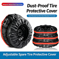 Housse de roue de secours universelle, lot de 4, imperméable, résistante aux UV, anti-poussière, pour la protection des roues de SUV, Jeep, RV de 27 à 31 pouces