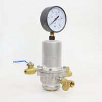 Accélérateur de pression en laiton PN16 DN15 avec manomètre et entrée en acier inoxydable pour système d'irrigation par aspersion
