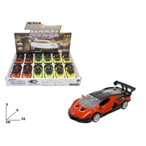 Coche Deportivo de Metal Fundido a Presión, Escala 1:32, Juego de Colección de Vehículos de Juguete de Aleación, 12 Piezas - Product Image 1