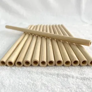 Дешевые пластиковые одноразовые бамбуковые соломинки, альтернатива одноразовому использованию, 100% натуральный материал