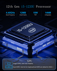2025 nuovo HYSTOU Mini PC 6COM Compact Fanless Box <span class=keywords><strong>Computer</strong></span> finestre industriali 11 Intel Core Quad <span class=keywords><strong>CPU</strong></span> spedizione gratuita <span class=keywords><strong>I5</strong></span>-1235U - Product Image 3