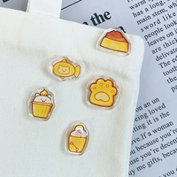 Badges personnalisés en acrylique époxy transparent imprimés sur mesure avec paillettes