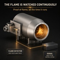 Système de contrôle de combustion pour four à air chaud, démarrage à un bouton, détection de flamme, four industriel à air chaud en acier inoxydable