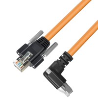 Câble de connexion pour caméra CCD à coude 10 Gigabit Orange pour diagnostic automobile