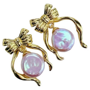 อุปกรณ์ทำเครื่องประดับมุก DIY ตัวเรือนเงินแท้ S925 สำหรับใส่ลูกปัดขนาด 8-9 มม. ต่างหูเงินแฟชั่น รุ่น 22552DIY - Product Image 5