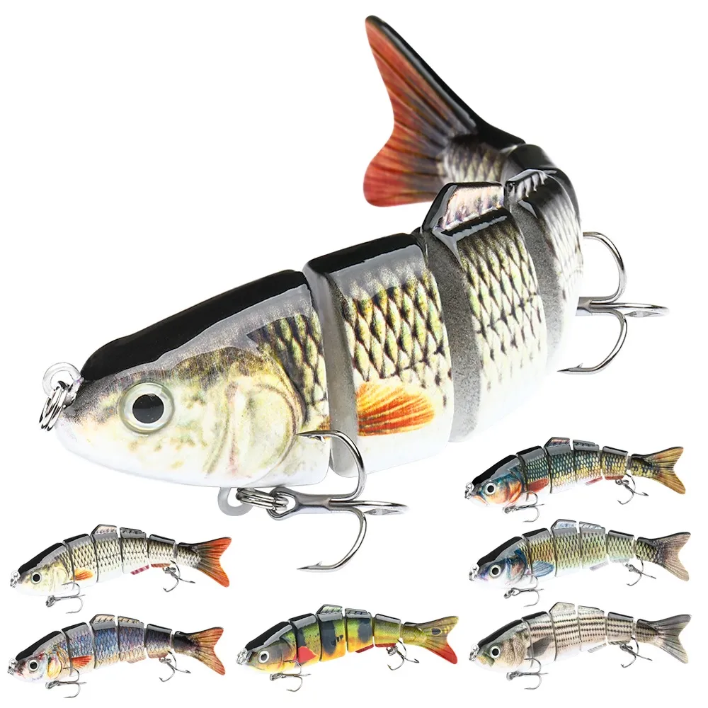 Üst sağ MJ405 120mm 25g bas balıkçılık Lure sert Swimbait bas Pike için çok eklemli cazibesi sert Swimbait