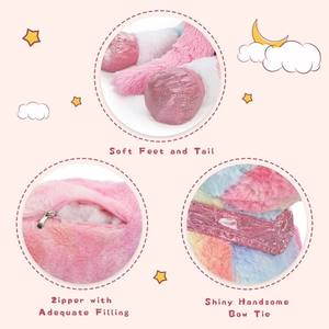 Vente en gros de grande qualité rose peluche grand animal jouet ensemble poney cheval pour amis enfants fête cadeaux d'anniversaire - Product Image 3