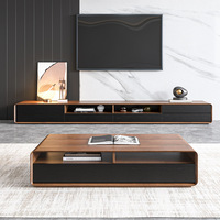 Muebles de Sala de Estar Modernos, Mueble para TV y Mesa de Centro de Madera Simple, Directo de Fábrica KEJIA