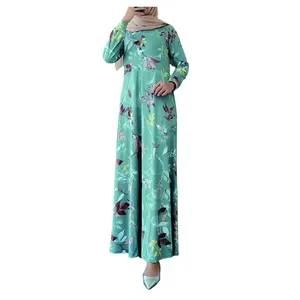 Gaun pesta Swing besar leher bulat wanita, Gaun panjang Muslim model baru abaya DI dubai 2023