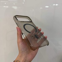 Étui de téléphone magnétique transparent à trois couches pour iPhone 18 Duo, coque antichoc en PC, coque de charge sans fil, couleur personnalisée