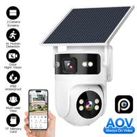Caméra de sécurité CCTV solaire PTZ HiEasy 6MP à double objectif 4G SIM, caméra IP sans fil extérieure, détection humaine par IA, vision nocturne couleur, IP66