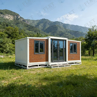 FLKT Nouvelle Conception Maison Conteneur Extensible à Double Aile, Maison Préfabriquée Pliante, Bureau Modulaire, Villa, Installation Rapide, Résistante au Vent et au Feu