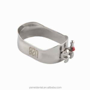Yamei Orthodontic Bicuspid Band Bandes prémolaires Bicuspides Soudées Basées avec des Supports MIM et un Taquet Lingual - Product Image 4
