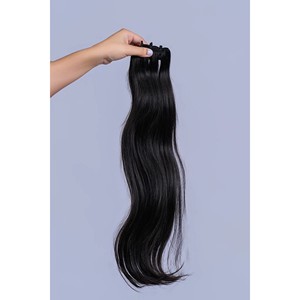 Extensions de cheveux humains indiens 100 % purs, bruts, naturels, lisses, vierges, double épaisseur, pour professionnels de salon - Product Image 4