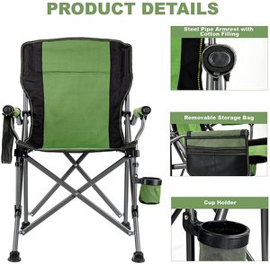 Chaises de <span class=keywords><strong>camping</strong></span> pliantes portables <span class=keywords><strong>pas</strong></span> chères Woqi pour l'extérieur, <span class=keywords><strong>chaise</strong></span> de plage pliable avec accoudoirs - Product Image 3