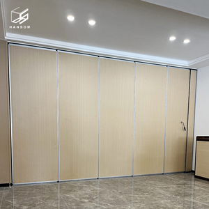 Tùy chỉnh nhôm theo dõi di chuyển tường gấp phân vùng cách âm MDF gỗ trượt tường cho khách sạn - Product Image 1