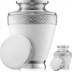 Guci Berbingkai Logam Gaya Eropa dengan Tutup Terpasang yang Dapat Dilepas, Kapasitas 200 Inci Kubik, Ramah Lingkungan, Tahan Lama, Desain Dapat Disesuaikan untuk - Product Image 1