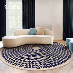 Tapis rond 2025 Nouveau style Tapis de luxe pour salon Chambre à coucher Chaise d'ordinateur Tapis en laine Canapé paresseux Couverture Alfombra - Product Image 2