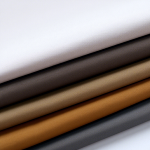 32S Washed Carbon Brushed Cotton Stretch Plain Yarn Card Fabric Medium Elastic Woven Cloth For Workwear Uniform Ready Stock - Product Image 2