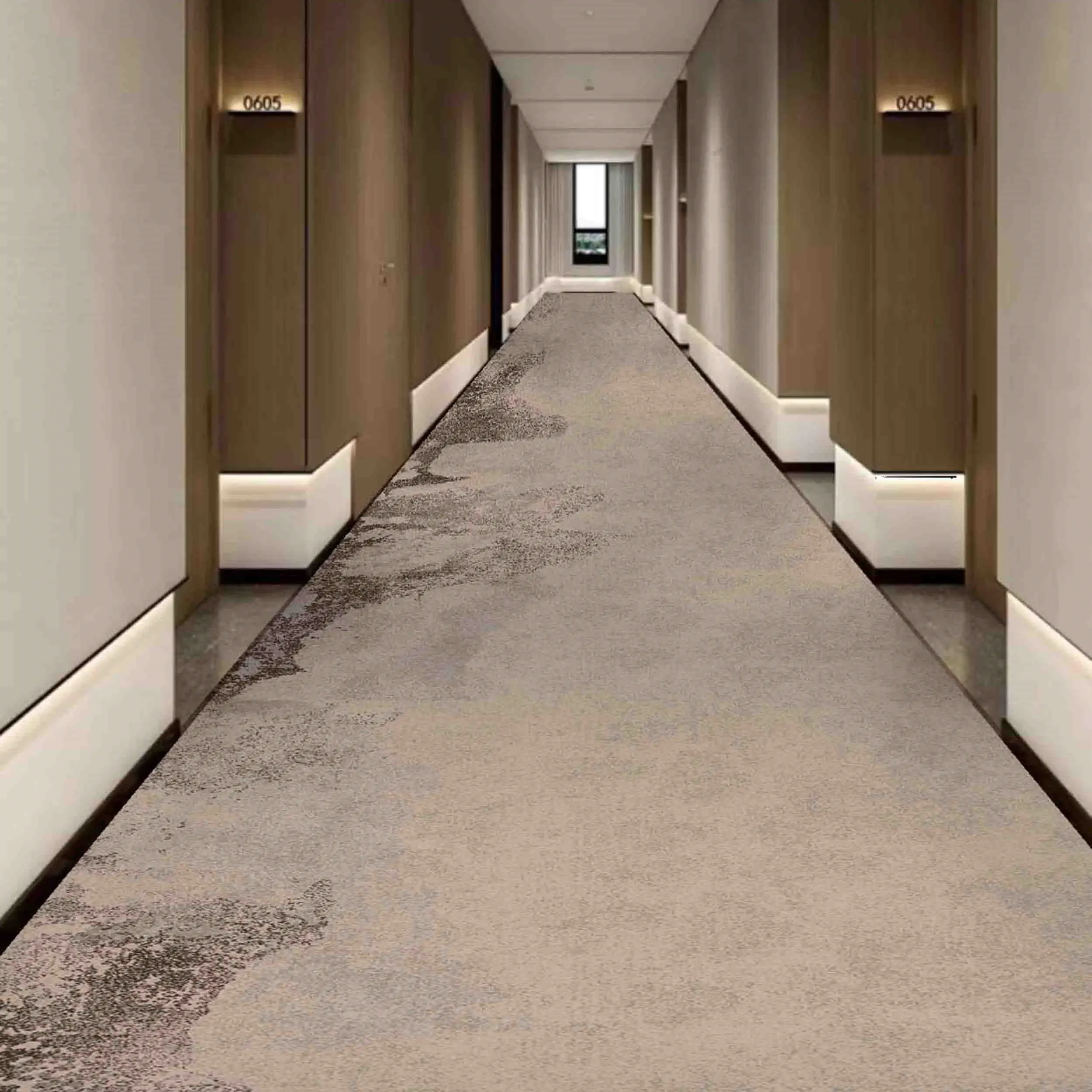 Тропа коридора отеля выделенная полная крышка напечатанный ковер нейлоновый материал различных цветов может быть настроен