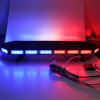 Feux de signalisation LED à 4 faces 28-76W, 25 modes stroboscopiques, boîtier en aluminium PC, multicolores, indice de protection IP65, montage magnétique, pour travaux d'ingénierie