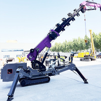 Grue araignée multifonctionnelle pliable de 3 tonnes certifiée CE EPA avec panier pour personnel