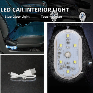 Nueva Luz LED Interior para Auto con Sensor Táctil, Decorativa, Azul, para Mapa, Lectura, Pies, Maletero, Techo, USB - Product Image 2