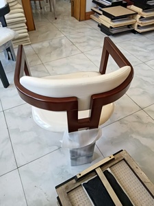 Xy Tốt Nhất Chất Lượng Cao Sang Trọng Thiết Kế Hiện Đại Cừu Len/Nhung Đơn Giản Rắn Gỗ Ghế Ăn Trang Điểm Ghế Phòng Khách Đồ Nội Thất - Product Image 6