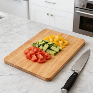 Planche à découper en érable Chop-N-Slice : 16 x 10 x 1 pouces, 4,5 lb, bloc de boucher à grain de bord réversible avec coins arrondis. - Product Image 1