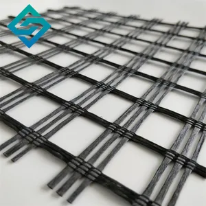 Highway Asphalt Roadbed Reinforced Glass Fiber Geogrid EGA20KN-300KN Gegrates Low-cost Wholesale Fiberglass Geogrid Mesh Prices