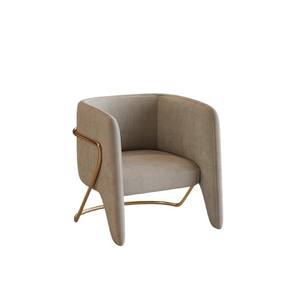 Modern Round <b>Sofa</b> Chair Set With <b>Gold</b> Frame For Office Reception And Waiting Area C269 - Product Image 4