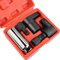Lot de 5 outils de dépose de capteur d'oxygène automobile, clé à douille pour capteur d'oxygène de voiture et kit de déboucheur de filetage