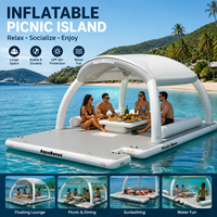 Bateau gonflable de luxe en PVC avec auvent pare-soleil pour piscine, lac, océan, fête, loisirs