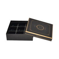 Boîte à Chocolats et Sushi de Luxe Personnalisée en Gros avec Couvercle Rigide Noir et Impression de Logo Doré à Chaud pour Mariages et Confiseries