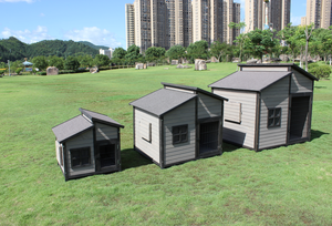 Luxe houten hondenkennel voor buiten, zonwerend, regenbestendig, duurzaam, grote hondenvilla, eenvoudig te monteren - Product Image 6