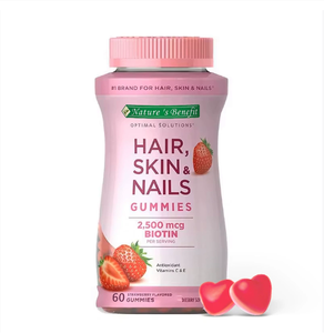 Compléments alimentaires pour cheveux, peau et ongles à la biotine 2500 mcg en marque propre pour adultes, suppléments de vitamine C, cheveux magnifiques, peau éclatante, ongles sains - Product Image 2