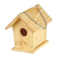 Nichoirs et cages pour oiseaux en bois massif sculptés à la main, écologiques, portables, amovibles et lavables, DIY, nid de Noël à décorer
