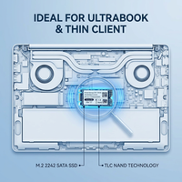 قرص صلب SSD M.2 2242 عالي الأداء بتقنية SATA TLC NAND لترقية الأداء السريع للكمبيوتر المحمول فائق النحافة والكمبيوتر الرقيق