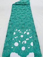 Tissu en dentelle soluble dans l'eau à motifs floraux larges, fil de soie, broderie fine et complète pour robe de mariée, robe de soirée, vêtements pour femmes