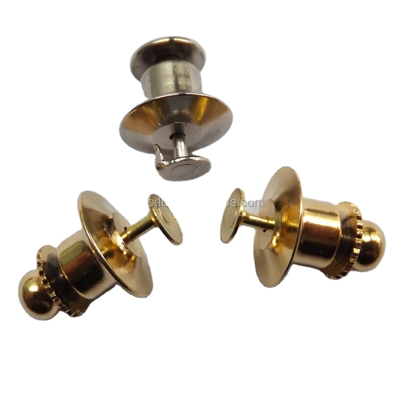 10 Pcs Pin Backs Locking Flathead Pin Clutch Fastener Brass Clothes Bags Sewing 10 Pcs Pin Backs Locking Flathead Pin Clutch Fastener Brass Clothes Bags Sewing