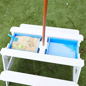 Bàn Và Ghế Nước Dã Ngoại Bằng Gỗ Tốt Nhất Sân Vườn Thiết Kế Mới Ghế Bãi Biển Cho Trẻ Em Có Ô - Product Image 3