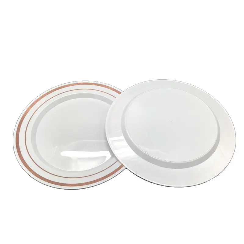 Pratos pequenos para bolos, pratos de plástico para festas de casamento, salada dura premium, aperitivo, sobremesa, 6"