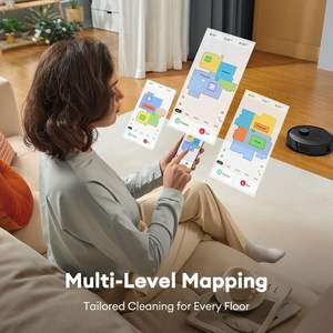 Robot aspirateur autonettoyant à gyroscope, navigation intelligente, nettoyage humide/sec, filtre HEPA, double usage domestique, langues allemande et espagnole - Product Image 5