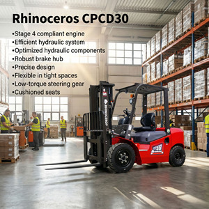 מלגזה דיזל חדשה דגם CPCD30, 3 טון, הנעה קדמית, תורן דו-שלבי, צמיגים מלאים, גובה מזלג 2000 מ\\\"מ - Product Image 2